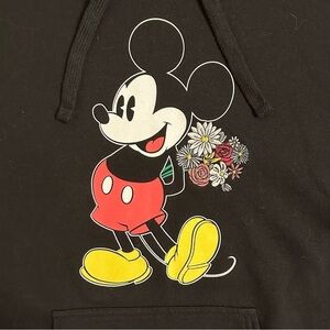 Disney Embroidered Flower Pullover Hoodie Sweatshirt Mickey Mouse S Womens